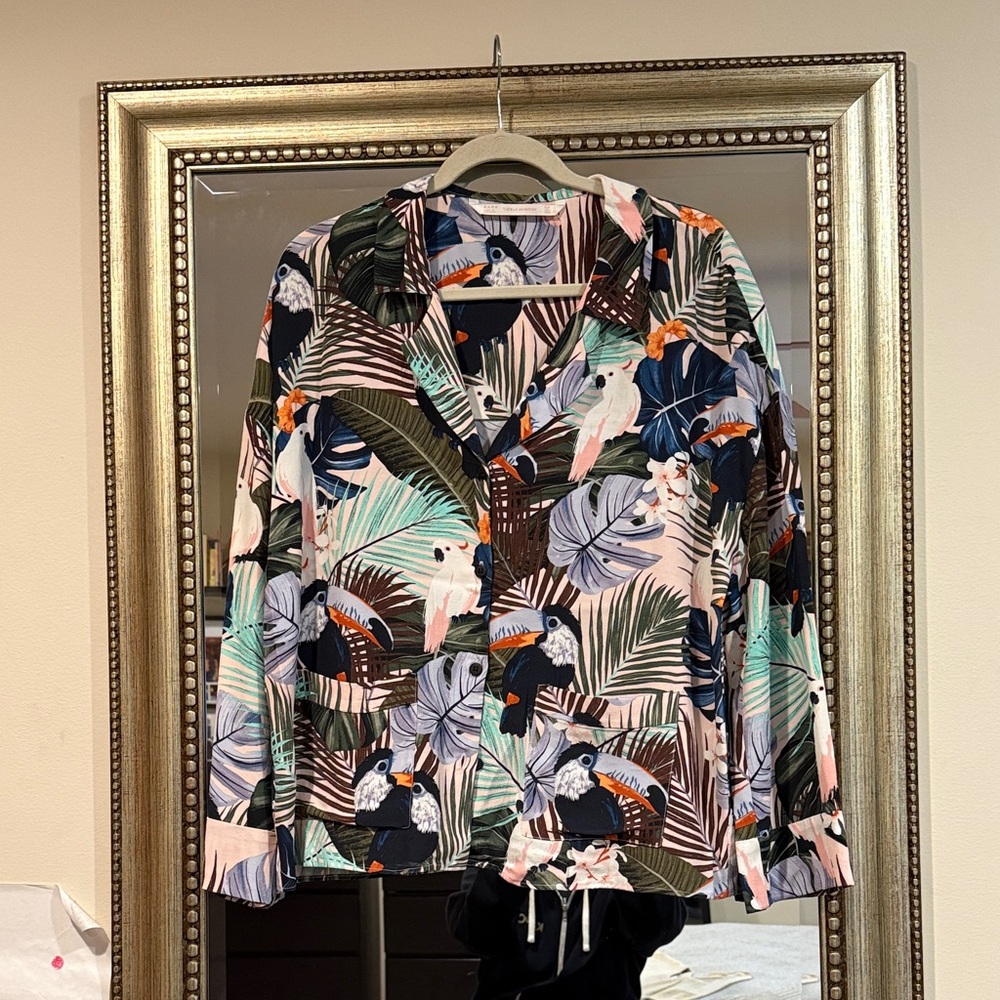 ZARA pajama style blouse